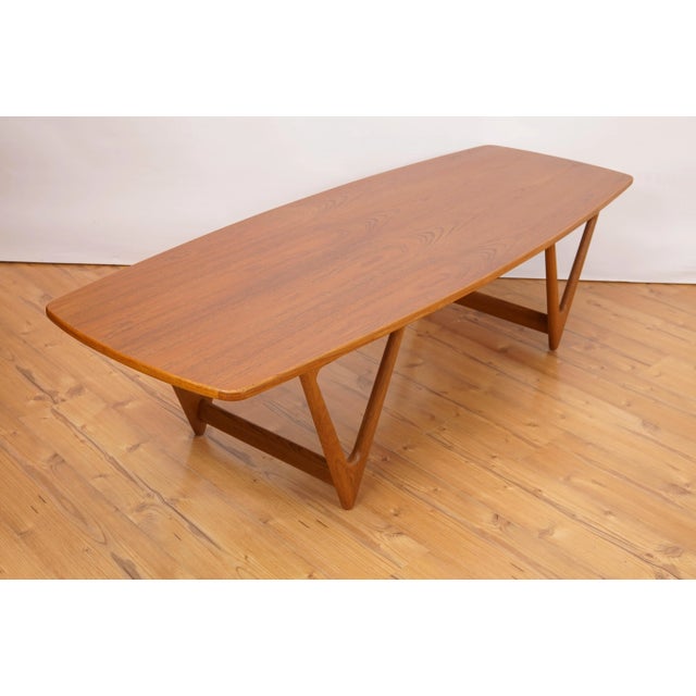 Outstanding Danish modern coffee table designed by Kurt Ostervig for Jason Mobler, Denmark. This model is called...