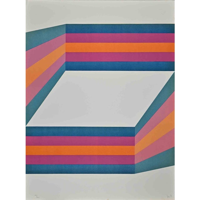 Modern Renato Livi, Perspective, Lithograph, 1971 For Sale - Image 3 of 3