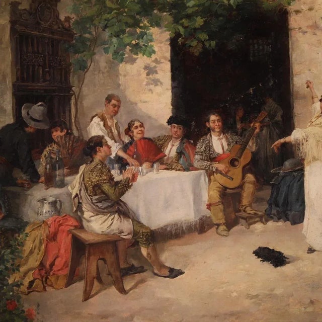 Late 19th Century Gallegos, Flamenco Dancer, 1890, Oil on Panel, Framed For Sale - Image 5 of 16