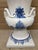 Monumental Blue & White Majolica Grecian Urn With Jupiter Ammon Motifs For Sale - Image 9 of 17