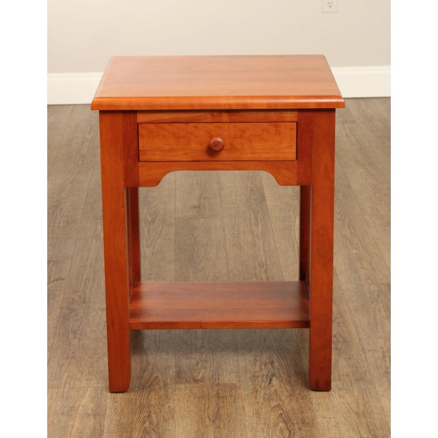 Wood Stuart David Mission Style Cherry One Drawer Nightstand For Sale - Image 7 of 12