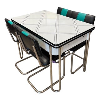 1960s Retro Table & 4 Chairs For Sale