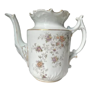 Early 20th Century Floral Motif Porcelain Tea Pot After Rc Rosenthal; No Lid