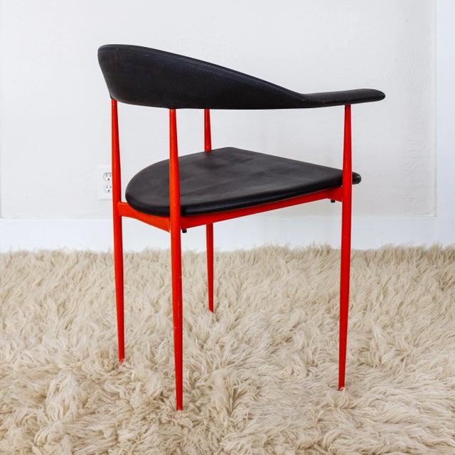 Postmodern Italian P40 Chair by Giancarlo Vegni and Gianfranco Gualtierotti for Fasem For Sale - Image 6 of 13