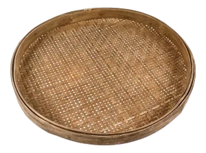 Antique Rattan Woven Basket Lid Wall Art