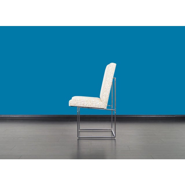 Vintage "Thin Line" Chrome Dining Chairs by Milo Baughman for Thayer Coggin For Sale - Image 12 of 13
