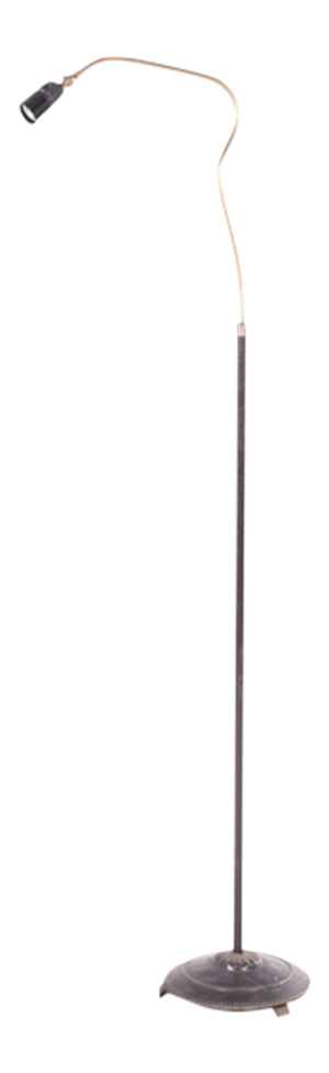 Danish Metal Floor Lamp, 1950s