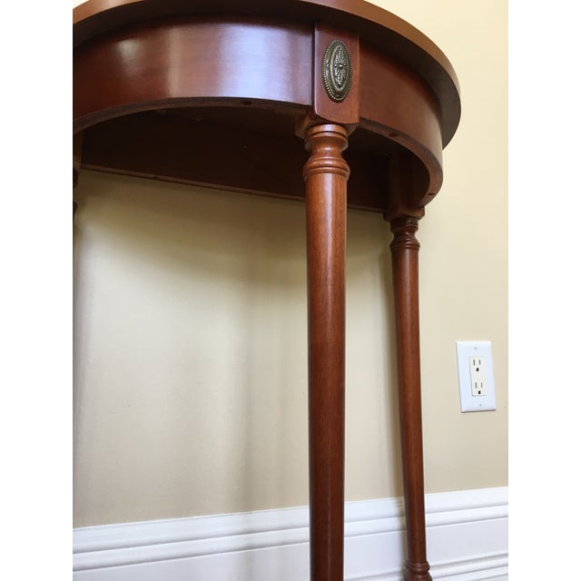 Regency Bombay Co. Cherry Wood Half Moon Table Chairish