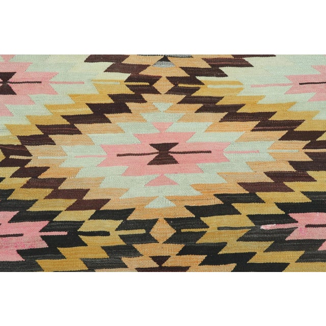 Oxblood Red Vintage Turkish Antalya Nomads Kilim Rug For Sale - Image 8 of 13