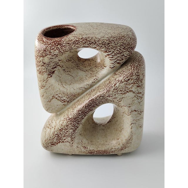 Mid-Century Modern Abstract Vase by Roberto Rigon for Bertoncello Ceramic, Italy, 1960s For Sale - Image 3 of 7