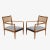 Brown Pair of Vintage Mid-Century Armchairs by Carlos Milan For Sale - Image 8 of 8