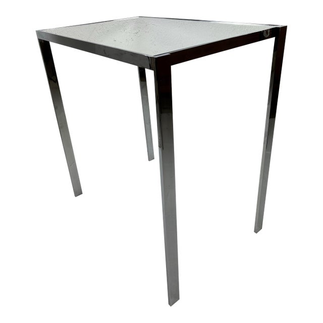Mid-Century Modern Chrome and Mirrored Table After Milo Baughman For Sale