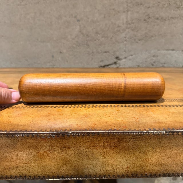 Handcrafted Wooden Kaleidoscope Made Natural Wood Grain Mid Century For Sale - Image 9 of 16