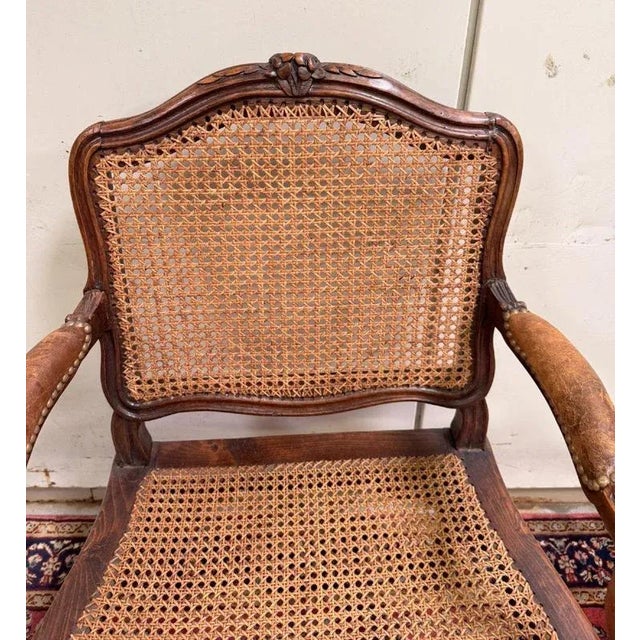 Louis XV Provençal Armchair in Carved Walnut For Sale - Image 4 of 7