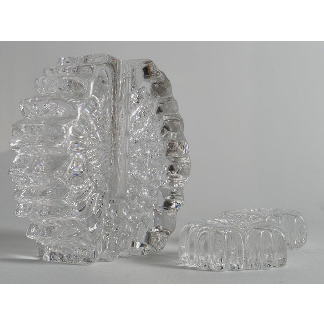 Nautilus Art Glass Vase and Candlesticks by Willy Johansson, Norway, 1960s, Set of 3 For Sale - Image 11 of 18