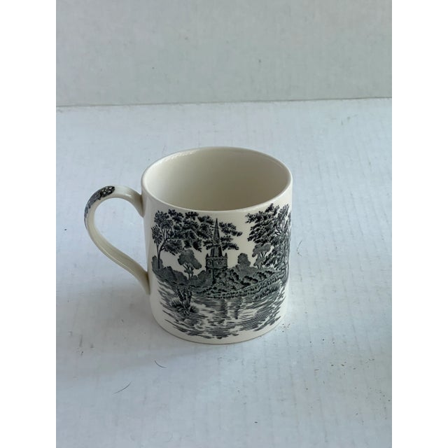 Spode England Italian Black/White Demitasse Cup and Saucer & Wegewood Mug For Sale - Image 4 of 7