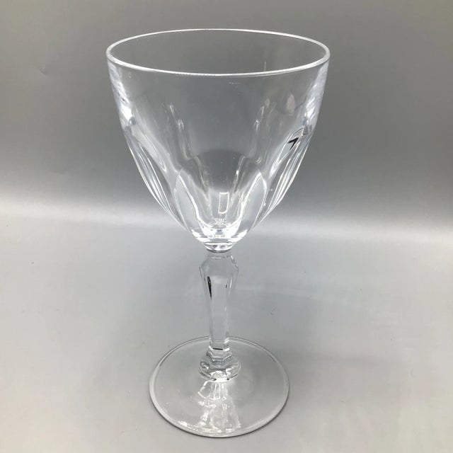 1980s Cristal D’Arques Durand Washington Claret Crystal Wine Glasses-Set of 6 For Sale - Image 5 of 13