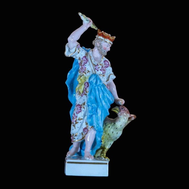 Antique Classical Mythological Porcelain Figure of Jupiter For Sale - Image 6 of 10