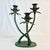1970s Vintage Coastal Boho Chic Tole Palm Tree 3-Arm Candelabra. For Sale - Image 4 of 11