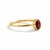 Contemporary Garnet Gemstone Gold Plated January Birthstone Ring in 925 Sterling Silver Us 7 For Sale - Image 3 of 3