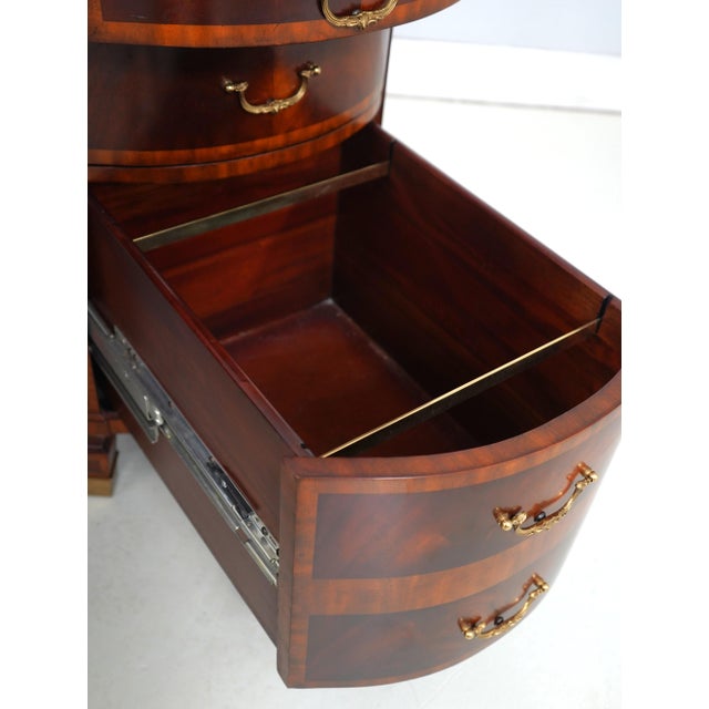 Maitland - Smith Maitland Smith Leather Top Mahogany Kidney Shape Desk For Sale - Image 4 of 18