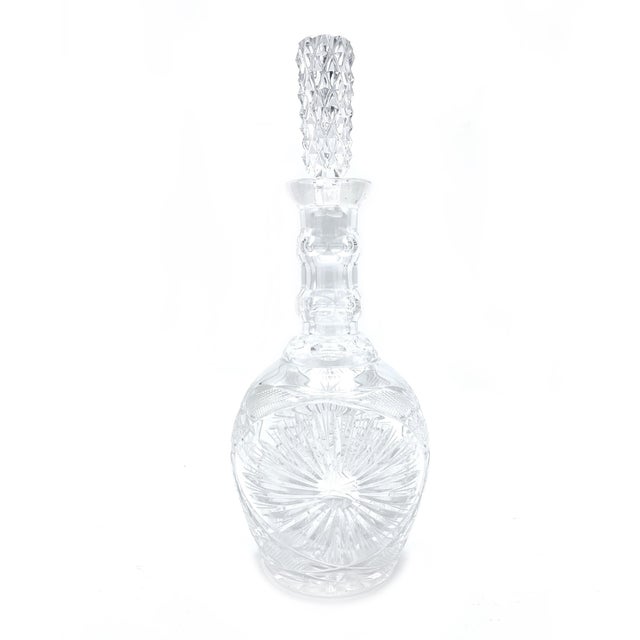 Vintage MidCentury Lead Crystal Decanters, Hand Cut in West Germany