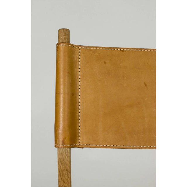 Brown Oak & Leather Chair by Kurt Østervig for Sibast For Sale - Image 8 of 9