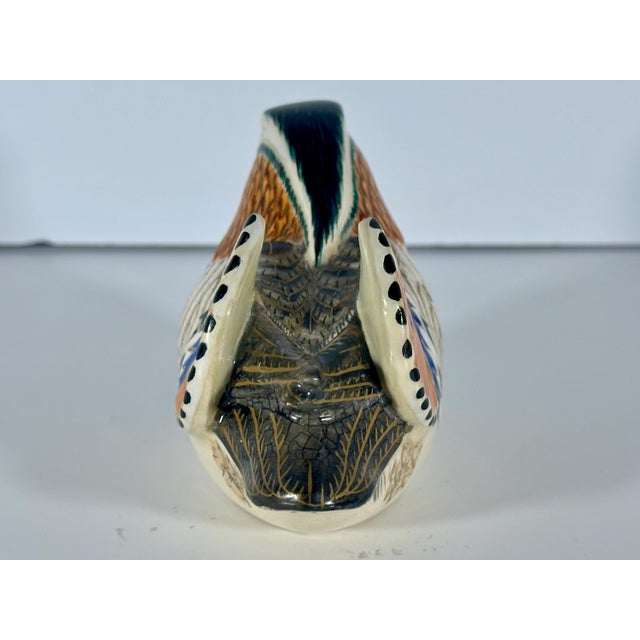 Satsuma Early 20th Century Kutani Satsuma Mandarin Duck Figurine by Ito Tozan, Rare For Sale - Image 4 of 10