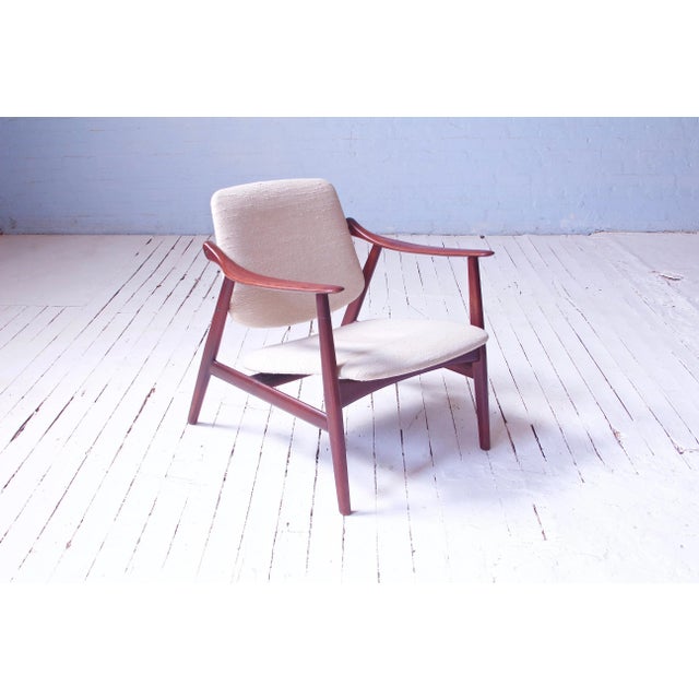 Mid-Century Modern Vintage Arne Hovmand-Olsen for Mogens Kold Teak Lounge Chair-Denmark, 1960s For Sale - Image 3 of 12
