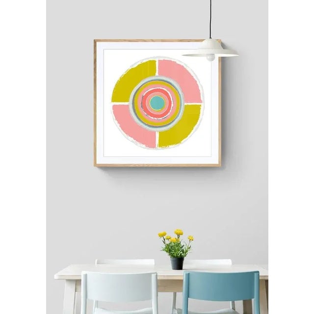 This colorful, mid century inspired fine art print is digitally printed on premium white matte paper. While sold...