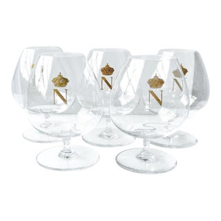 Vintage Baccarat Crystal Cognac Snifter Glasses - Set of 5 For Sale