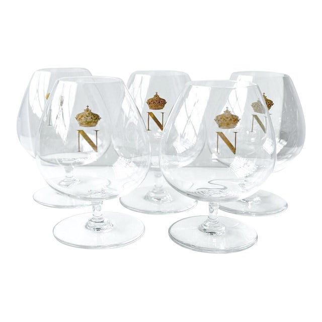 Vintage Baccarat Crystal Cognac Snifter Glasses - Set of 5 For Sale