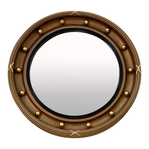 Vintage Regency Style Convex Bullseye Mirror