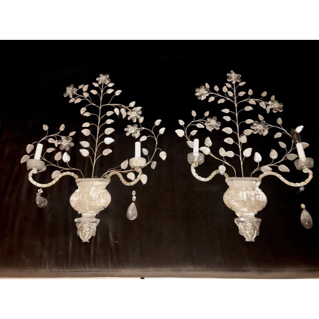 1900s Vintage Rock Crystal Wall Sconces- A Pair For Sale - Image 9 of 9