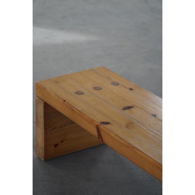 1960s Mid-Century Swedish Modern Brutalist Table or Bench in Pine, 1960s For Sale - Image 5 of 16
