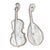 Mid-Century Modern Mid Century Royal Cast Aluminum Mandolin & Violin Instruments Wall Decor - a Pair For Sale - Image 3 of 3