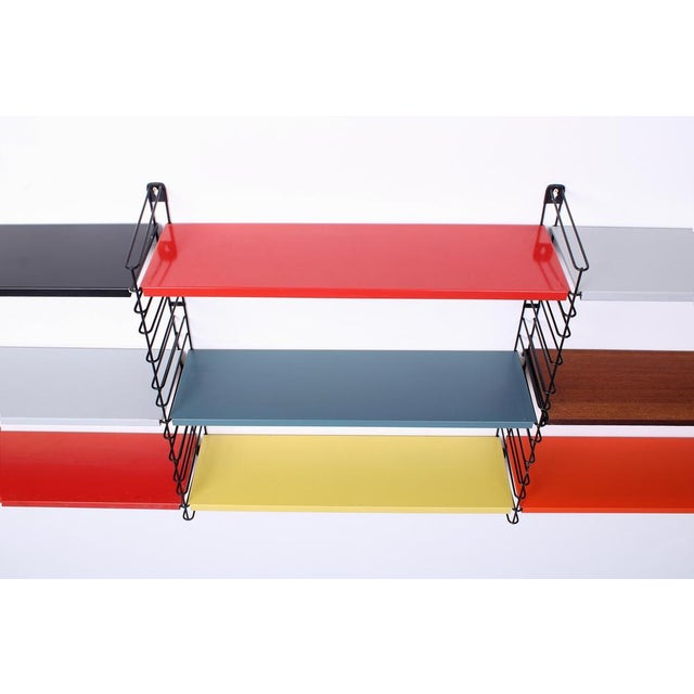 Modular Metal Wall Rack by A.D. Dekker for Tomado, 1950s, Set of 13 For Sale - Image 11 of 16