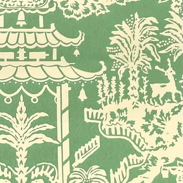 Vintage Boho Brunschwig & Fils Lhasa Hand Printed Double Roll Wallpaper For Sale - Image 14 of 14