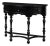 Black Demilune Console Table With Drawers For Sale