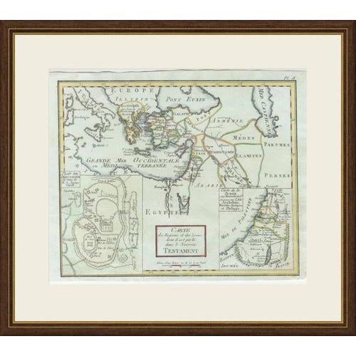 This antique map of the lands of the New Testament is titled Carte des Regions et des Lieux dont il est parlé dans le...