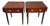 Bombay Company Mahogany Drop-Leaf One-Drawer Side Tables | Federal Style End Tables, a Pair For Sale