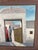 1980s Original Gilberto Almeida Egas Large Modernist Architectural Painting For Sale - Image 4 of 12