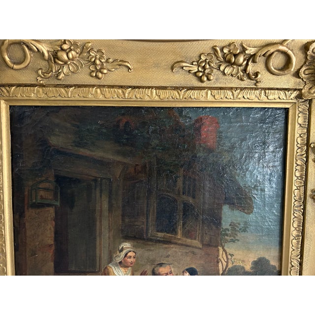 Mid 19th Century 19th Century Continental Genre Oil Painting For Sale - Image 5 of 11