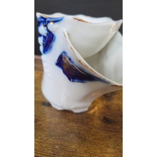 Circa 1900 Continental Cobalt and Gilt Porcelain Shaving Scuttle For Sale - Image 13 of 15