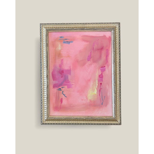 Pink Abstract Study by Contemporary Artist The confident abstraction and refined color sensibility give this piece both a...