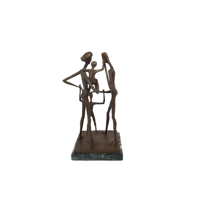 Wolfgang Behl, Large Modernist Bronze Abstract Figural Sculpture "Family" Wolfgang Behl For Sale - Image 4 of 14