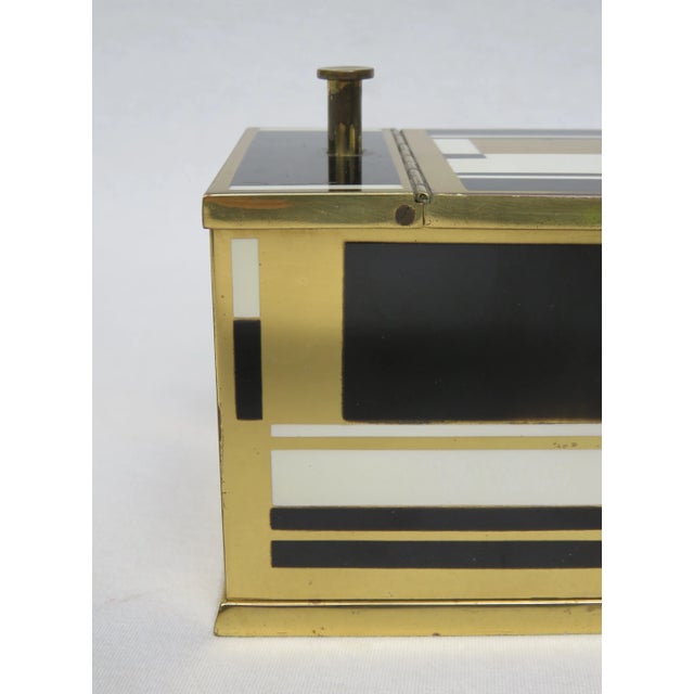 Wood Art Deco Black & White Brass Cigarette Dispenser from Erhard & Söhne For Sale - Image 7 of 15