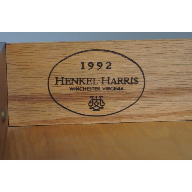 Henkel Harris Cherry Chippendale Style Secretary Desk For Sale - Image 18 of 18