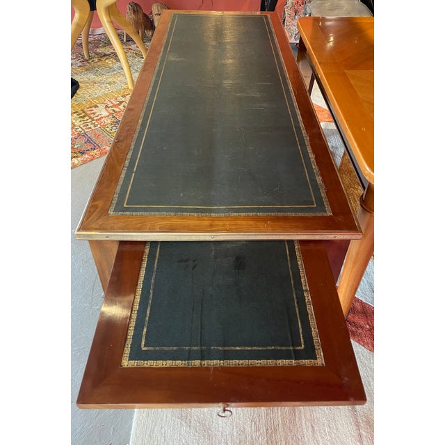 Animal Skin Early 20th Century Louis XVI Leather Topped Writing Desk For Sale - Image 7 of 14