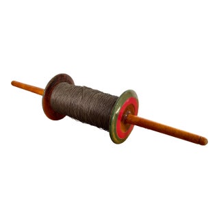 Vintage Turned Wood Kite Spool For Sale